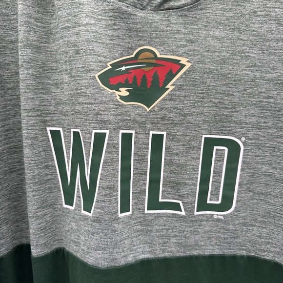 Men's Minnesota Wild Fanatics Authentic Pro Rink Pullover Hoodie 4XL NWOT - Picture 2 of 5